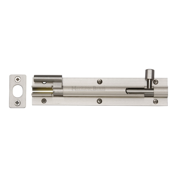 C1592 6-SN • 152 x 032mm • Satin Nickel • Heritage Brass Necked Barrel Bolt